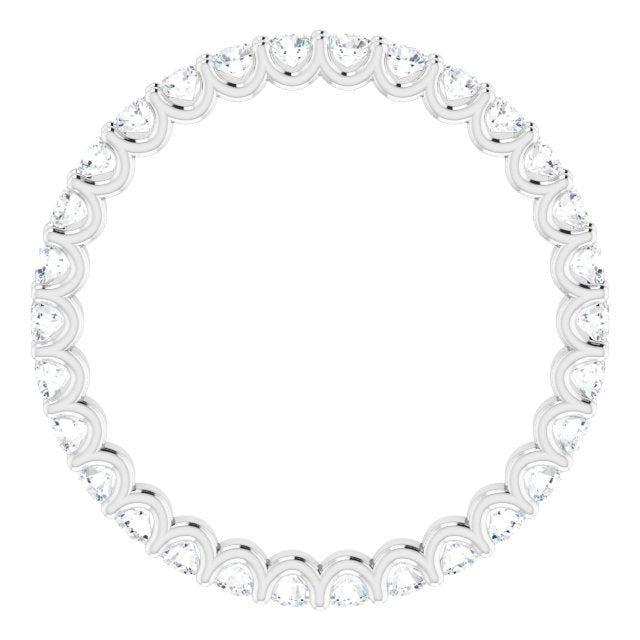 0.90 ct. Shared Prong Round Diamond U Shape Eternity Band-VIRABYANI